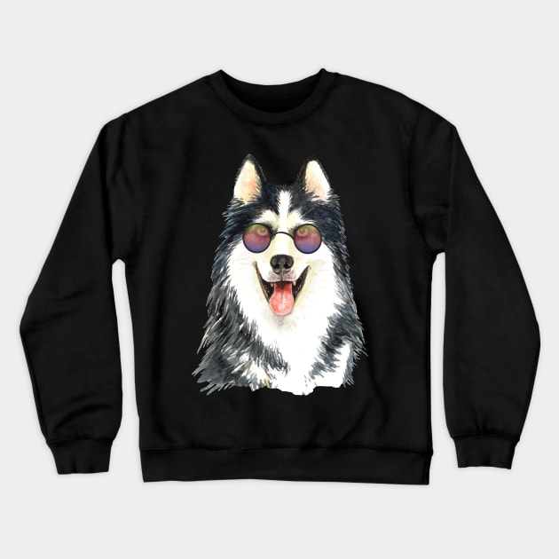 Hippie Husky - Siberian Huskies are Cool Crewneck Sweatshirt by ChicagoBoho